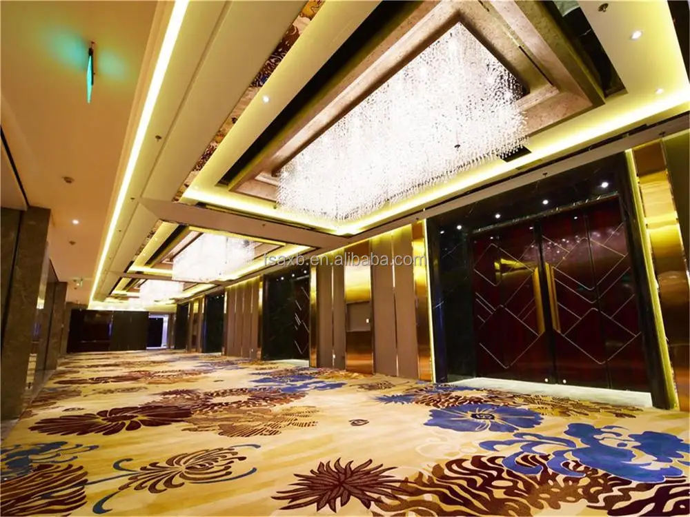 Five Star Hotel Customized 100% Wool Wilton Carpet for Banquet Hall Wall to Wall Carpets