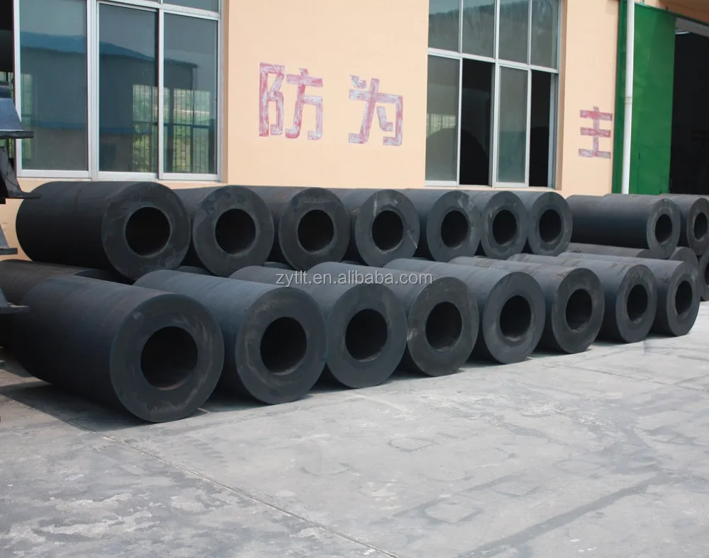 cylindrical marine rubber boat fender for protect port