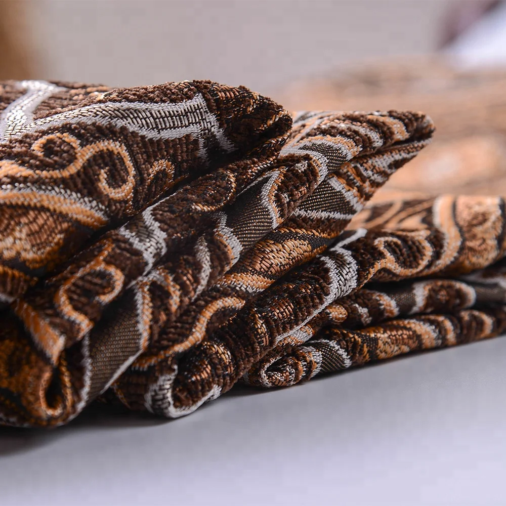 Home Textile Upholstery Arabic Style Sofa Cotton Jacquard Fabric les rideaux sofa covers 3d print