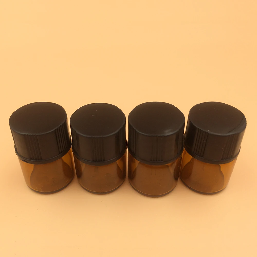 2ml Tubular amber glass vial with insert and black cap