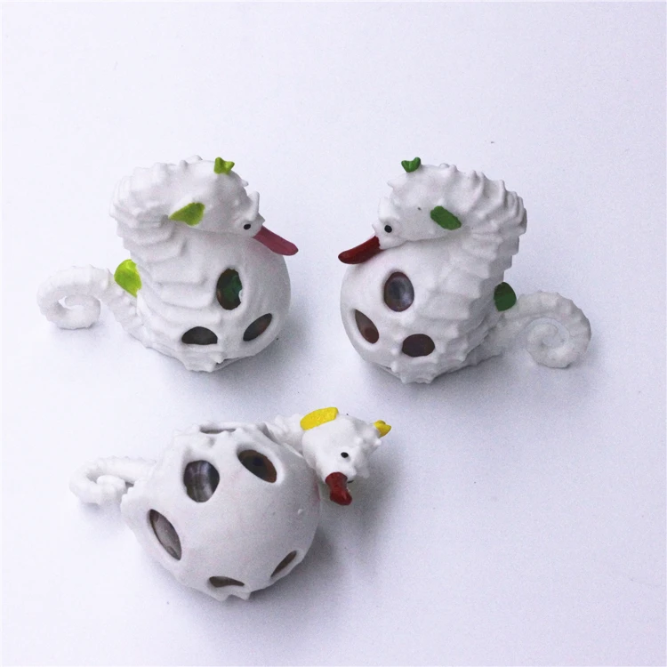 New Funny Anti Stress Ball Toy for Kids Children Animal Sea Horse Squishy Mesh Ball Grape Ball Squeeze Stress Relief Toys