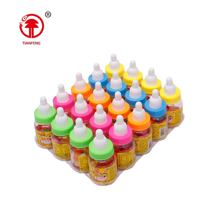 Hot sale factory price halal jelly bean candy sweet baby bottle nipple popular product candy