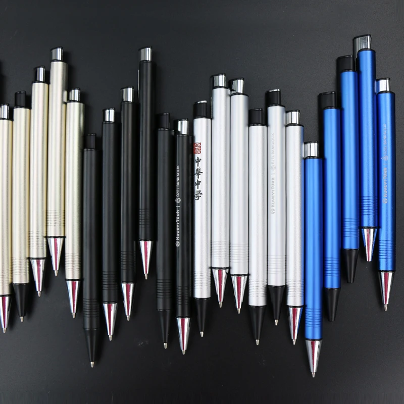 Manufacturers Custom Logo Engraved Click Action Metal Ballpoint Ball Pen For Bulk Sale