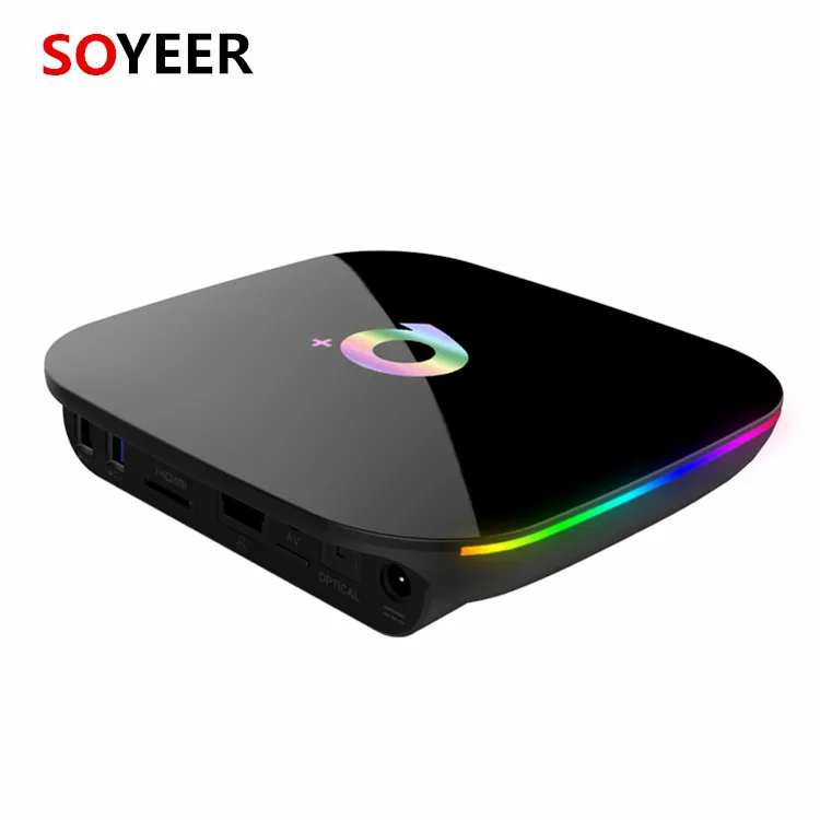 New design Q plus 4G 64GB Run fast Smart Intel tv box Q+ support HDR+