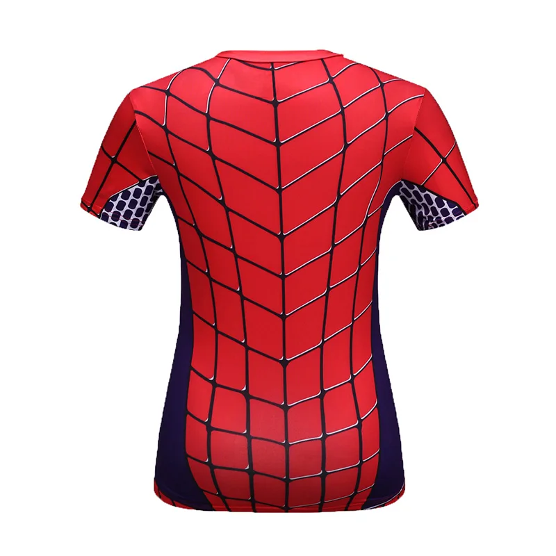 DC Comics Women Superhero Spiderman Halloween Costume T Shirt Fitness Tights Under Tees