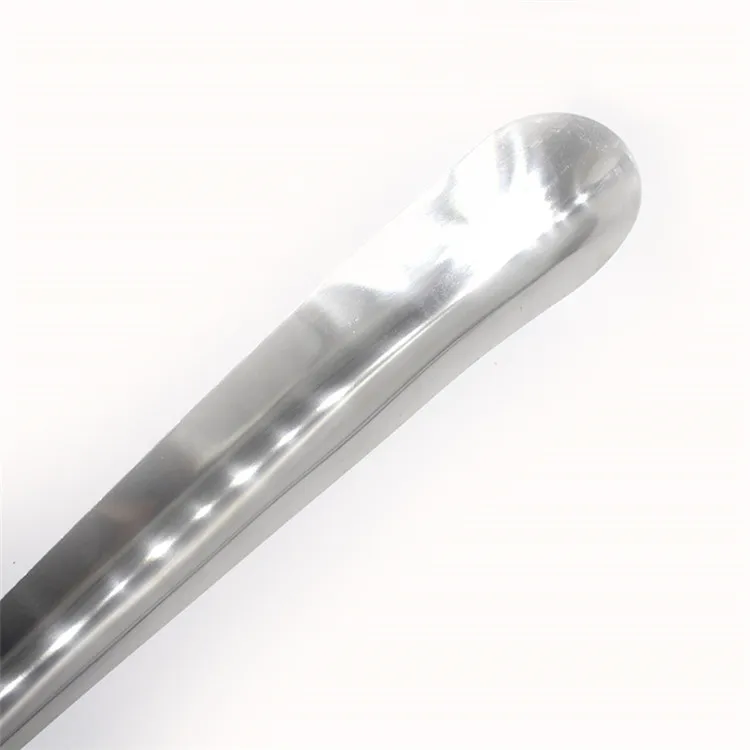 38cm stainless steel leather portable long shoe horn for seniors