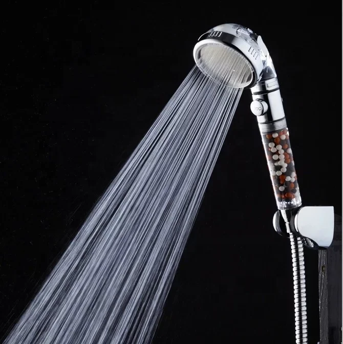 Shower Head with Filter Beads, 3 Modes Shower Envy Showerhead with On Off Switch, Handheld Eco Water Spa Shower Head