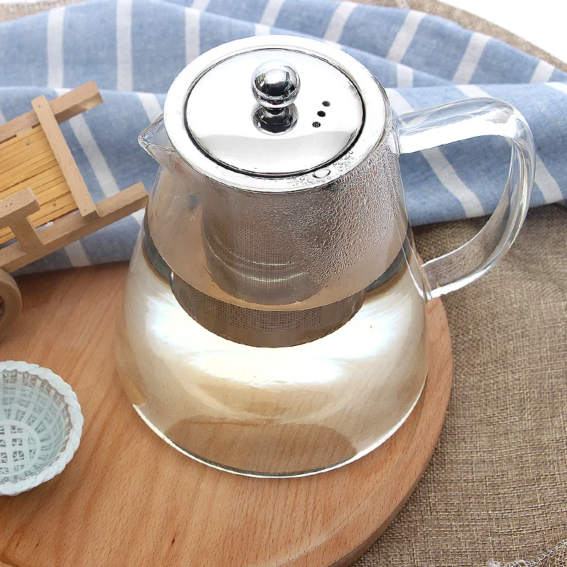 2021 HOT SALES hand made heat resistant borosilicate glass teapot glass tea set glass pot