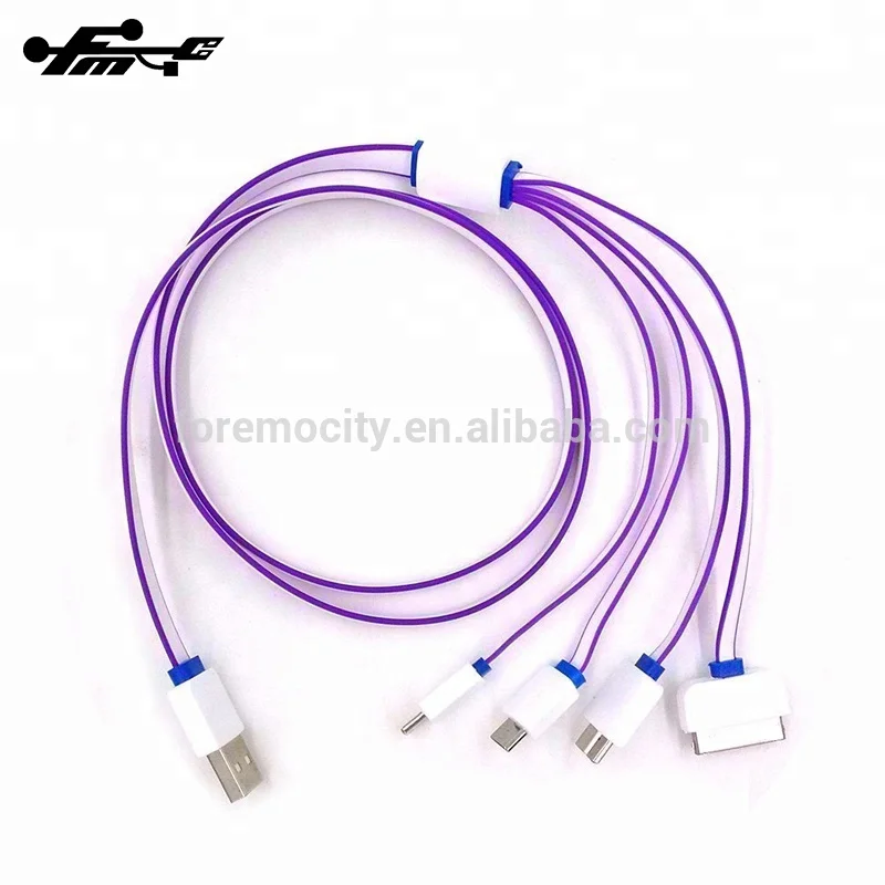 Высокое качество 4 в 1 микро usb кабель Мобильный телефон зарядный кабель