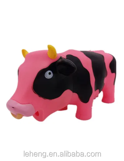 2023 Best selling products  custom plastic Make a sound cow animal toy squeeze toy farm animal toys