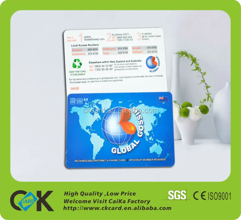 
telephone recharge card/telecom card/cell phone card 