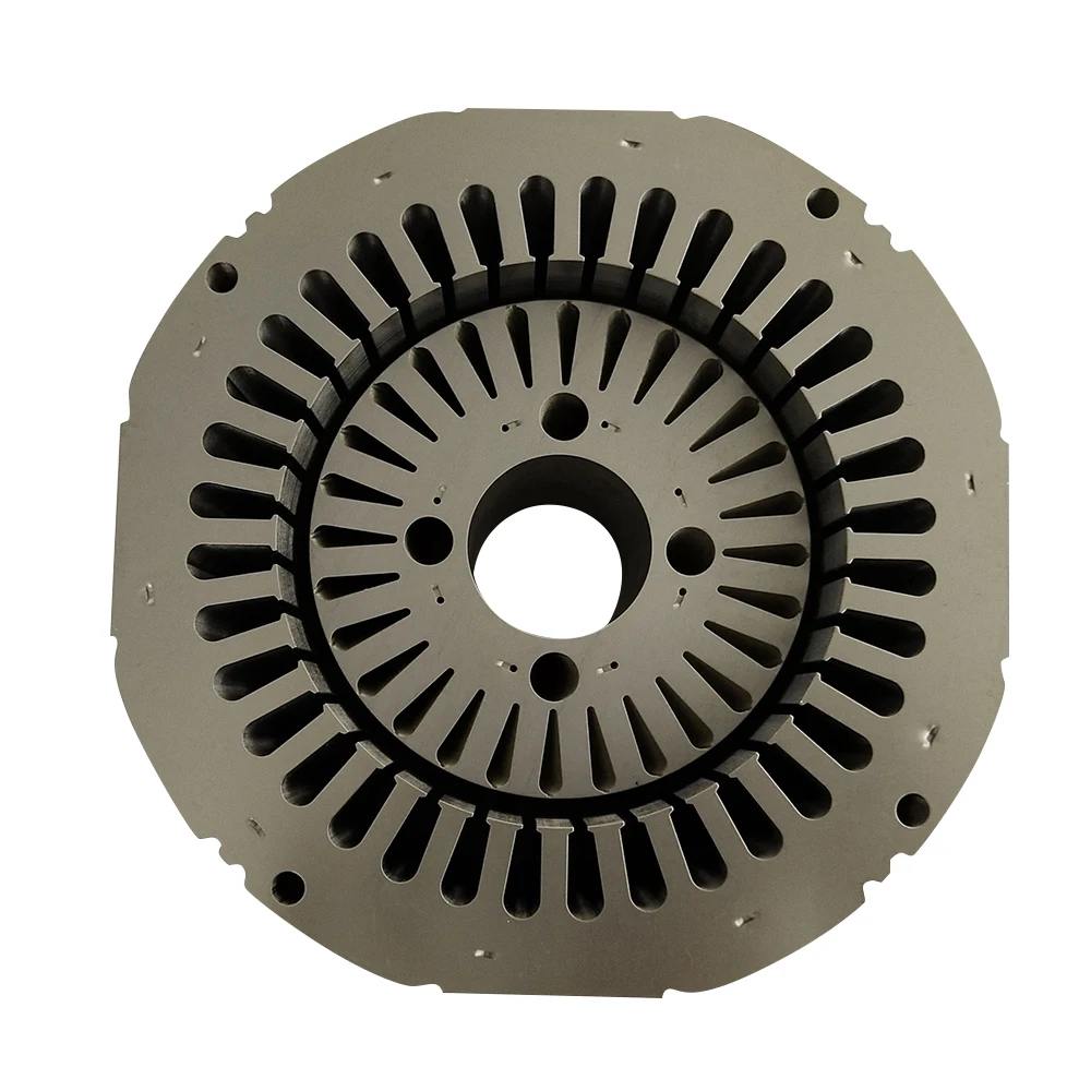 Magnetic Motor Stator Rotor with Laminated Silicon Cores
