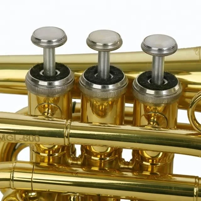 
Accept OEM DSPT-5801 Gold Lacquer Pocket Trumpet 