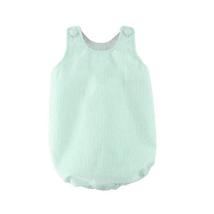 
CFP C075 Summer Baby Bubble Romper Sleeveless Seersucker Baby Bubble Romper 