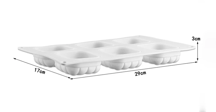 6 continuous bread silicone mould for  cake baking products