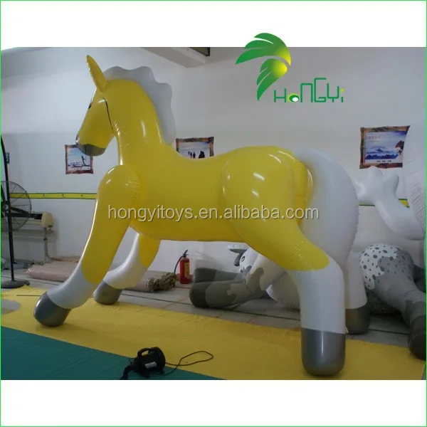 Hongyi Inflatable Yellow Horse , Horse Toys