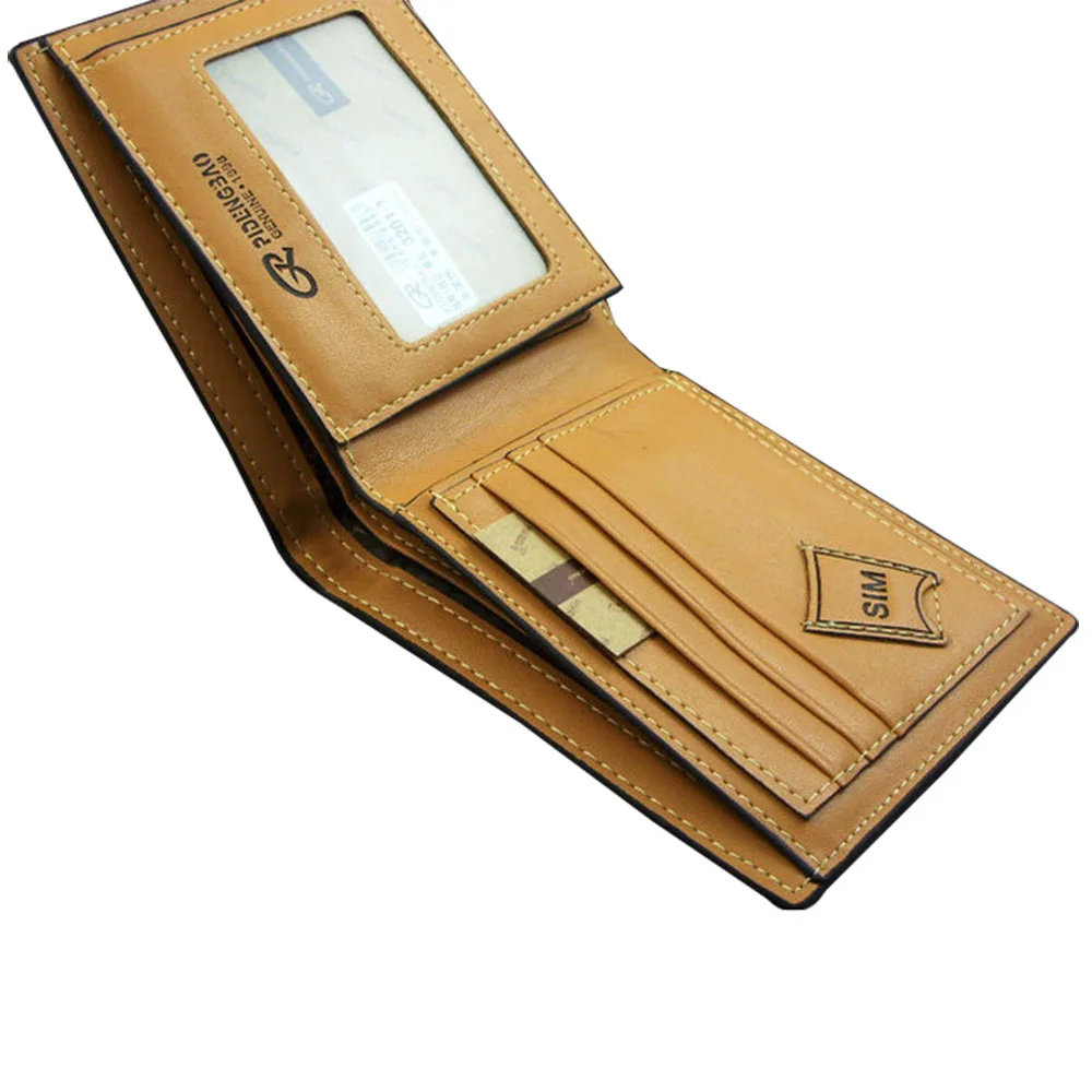 2019 New Arrival PU Leather Men Wallets Fashion Plaid Wallet Coin Purse Pocket Bifold Wallet For Travel