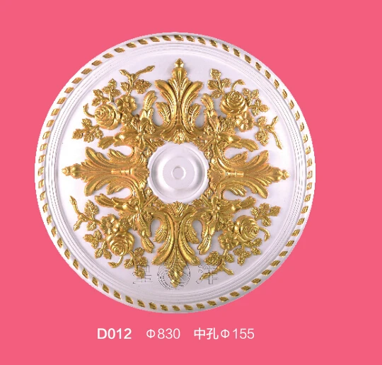 
popular colorful golden gypsum medallion 