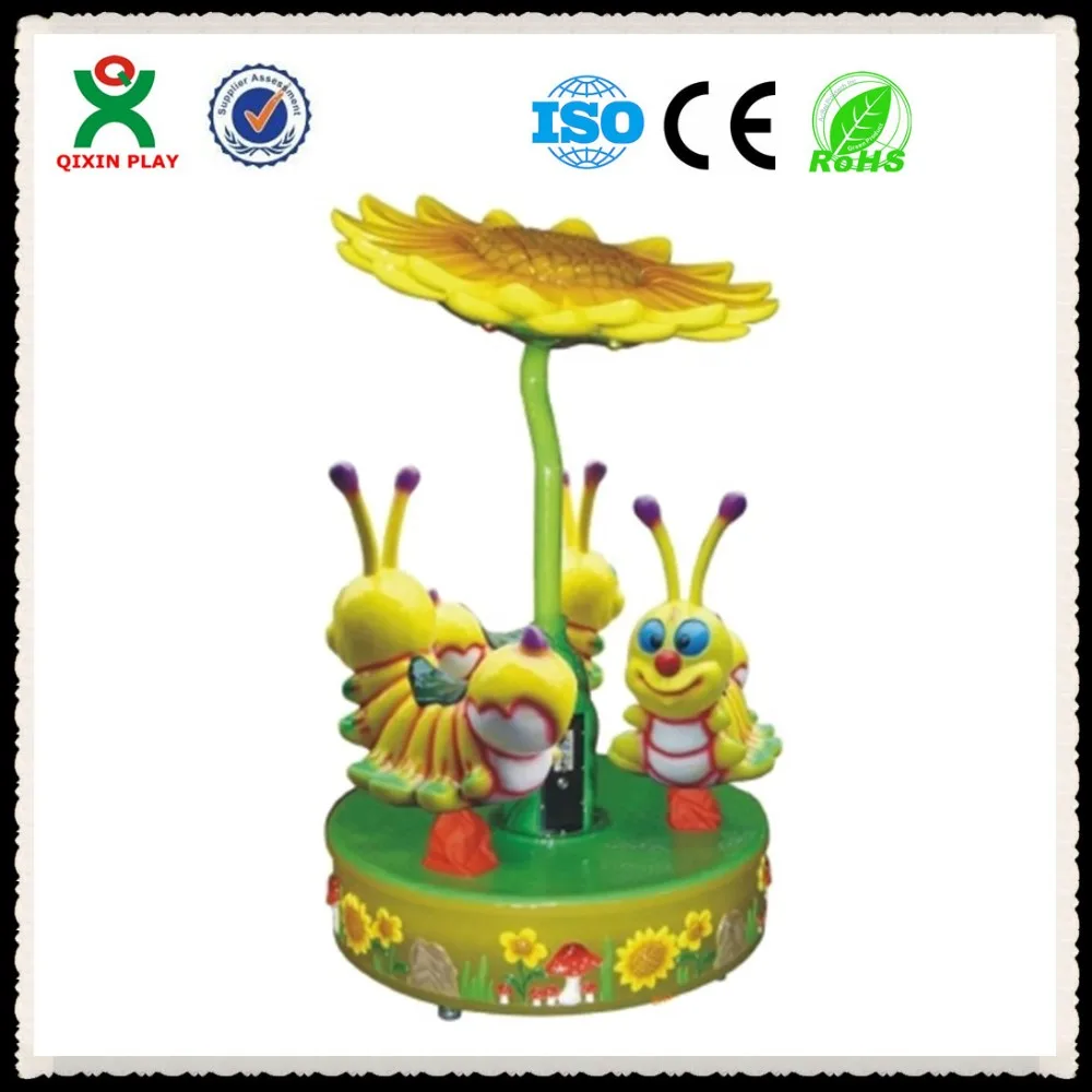 Mini merry go round carousel for sale / 3 seats mini carousel for sale (QX-129E)