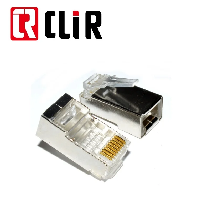 FTP Cat5e CAT6 RJ 45 Connector RJ45 For Stranded Solid network cable 8P8C Gold Plated RJ45 Jack Plug with UTP