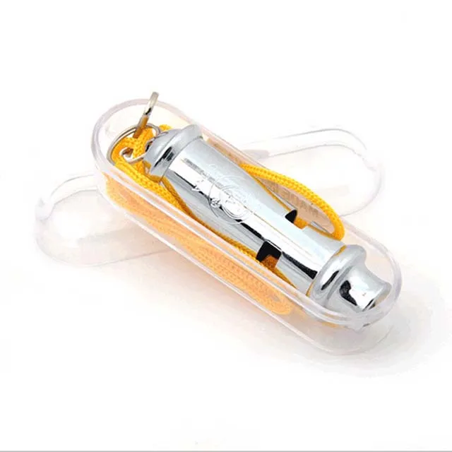 hot saling referee whistle small soldiers script wolf whistle with lanyard for security