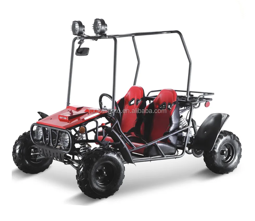 China made 110cc mini go kart with roof and roof lights off road buggy for kids Pedal Go Karts