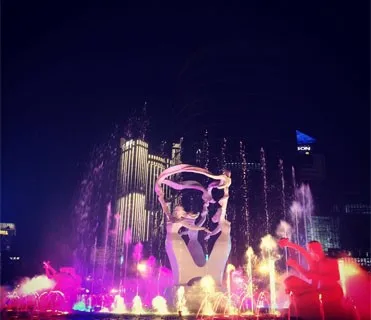 1D Stainless Steel 1 Axis Jet Garden Nozzle With DMX512 Control