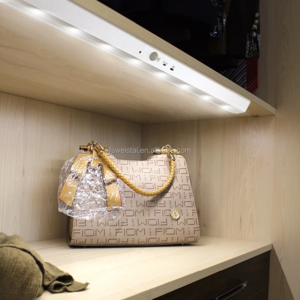 400 мм портативный магнитный Алюминиевый датчик освещения для кухонного шкафа с USB-портом зарядки и перезаряжаемой литий-ионной батареей CE ROHS FCC