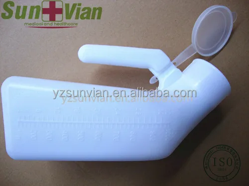 hospital patient plastic urinal bottle for male with cover