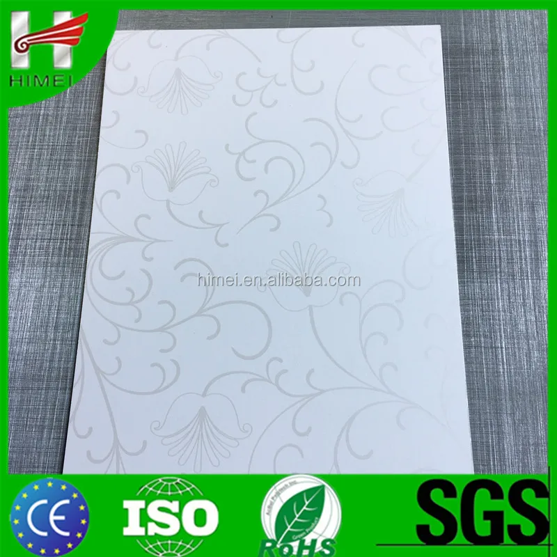 Белый роскошный цветочный узор пвх, ламинированный стальной лист