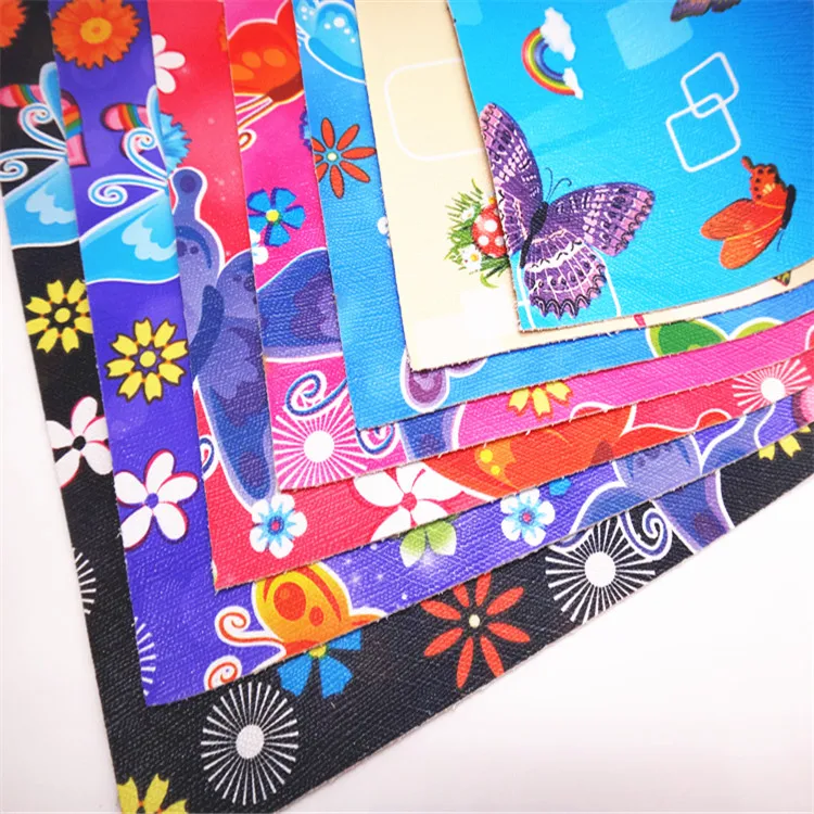 Hot Sale 2019 new item transfer cartoon car film pvc imitation leather for handbag