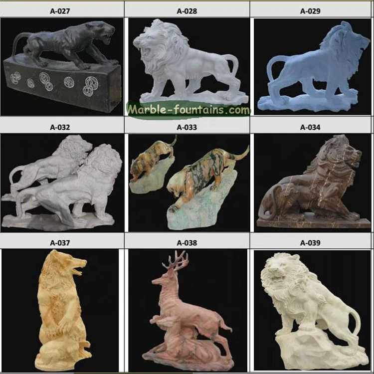 Hand Carving Stone Garden Outdoor Sleeping Lion Statue