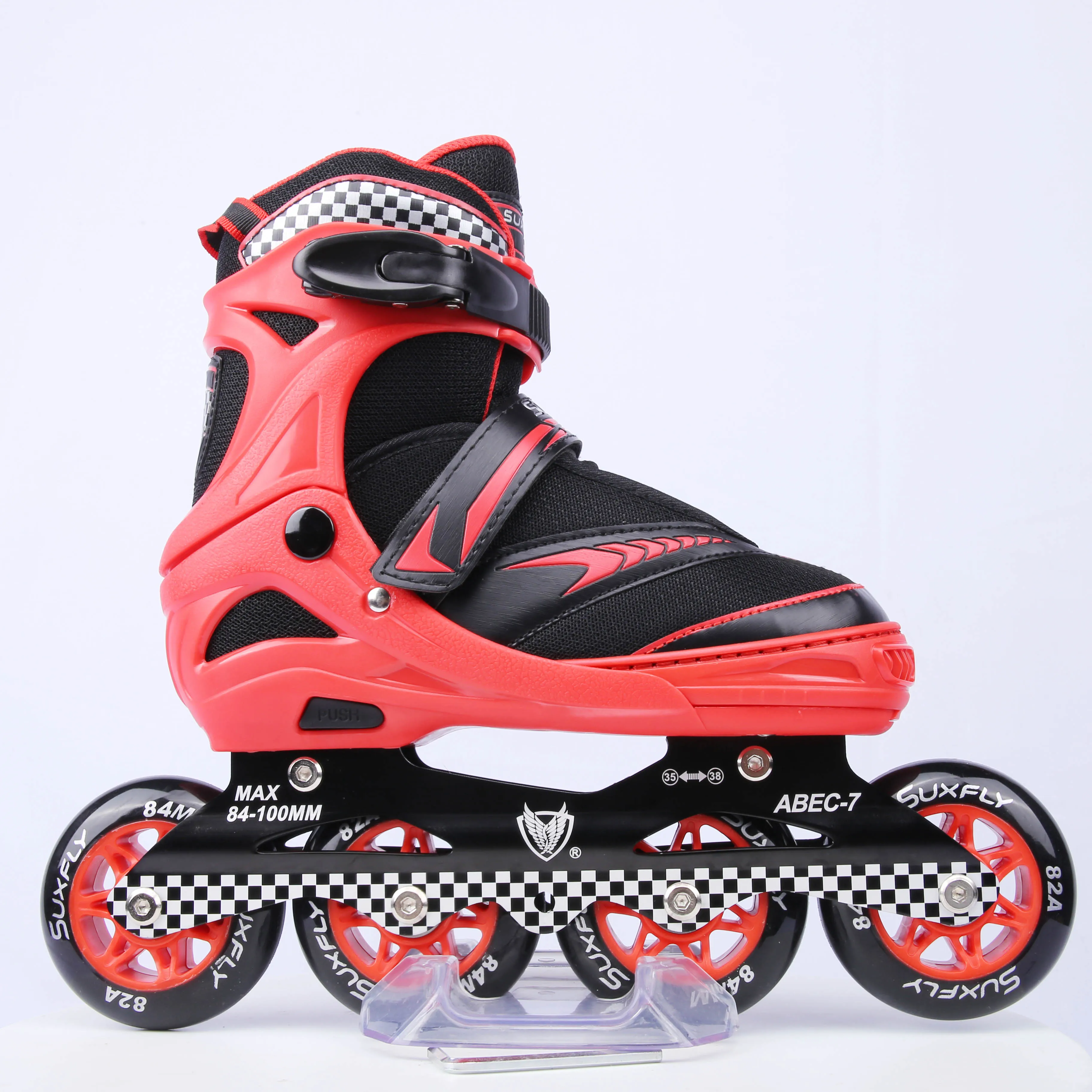 3 big wheels 4  rubber wheels flashing LED China hot selling  patine street running inline skates roller quad  skating shoes