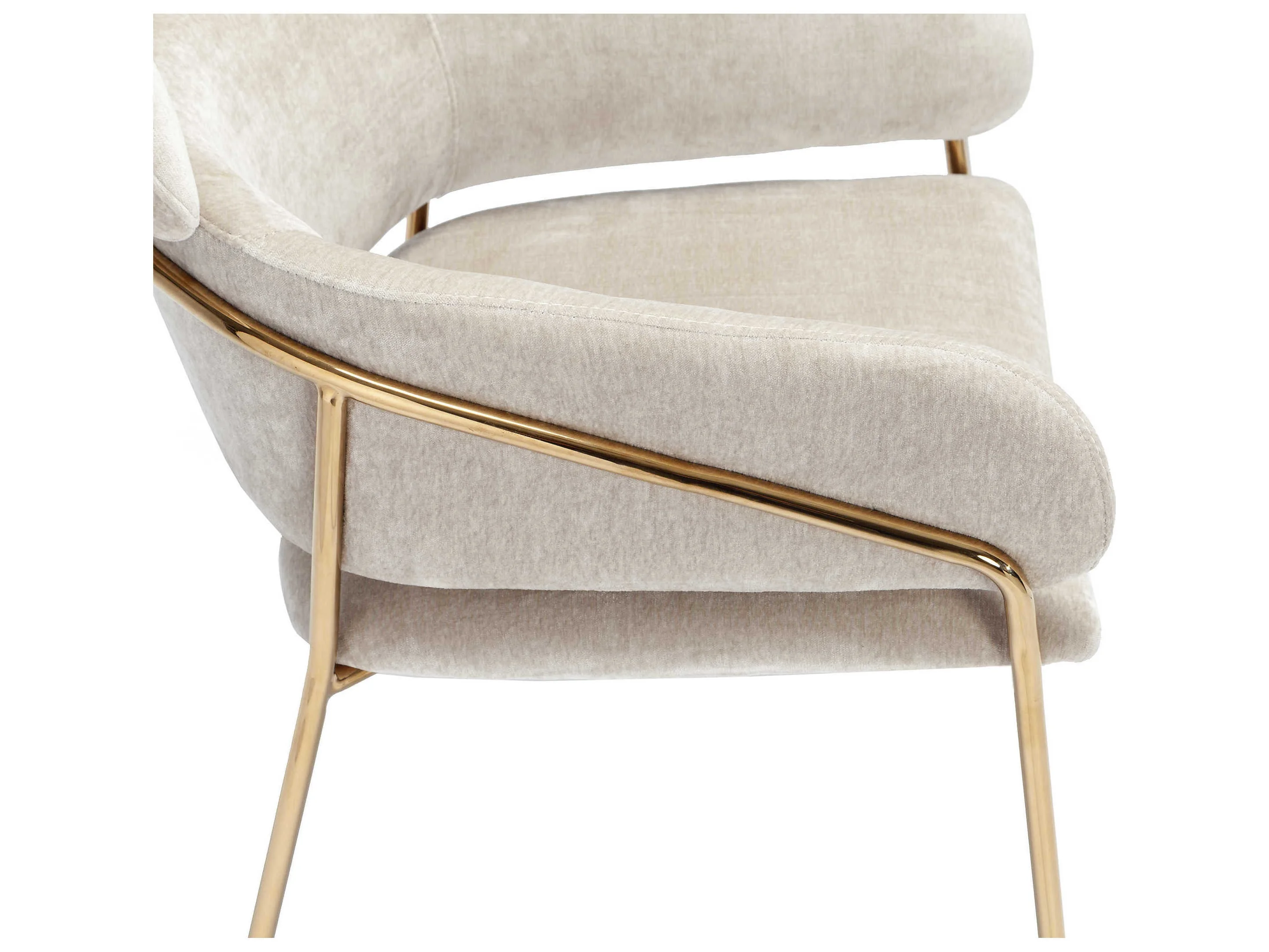 White velvet chair gold velvet chair velvet arm chair code KP-V6101