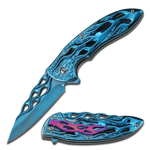 
mtech dark side blades dragon speedster model assisted knife flame cut out pattern tactical folding pocket hunting survival 