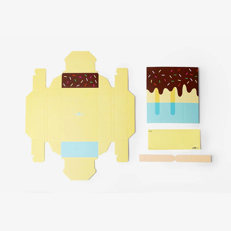 Ice Cream Gift box Baby shower Birthday Party Candy box Ice cream shape Wedding party Favor Box Cartoon Pull-out Tray