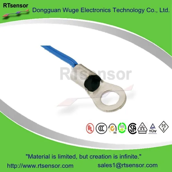 Ring Lug NTC Thermistor Surface Temperature Probes , Probe Assembly