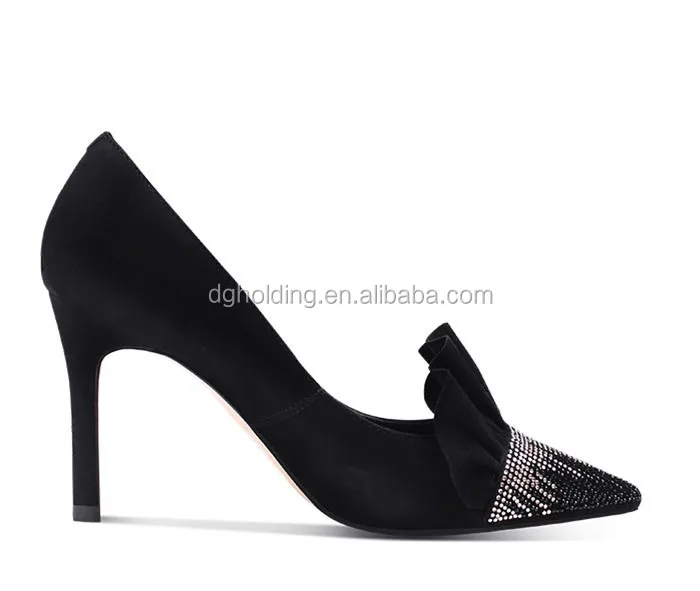 Women Lady High Heels Pointed Toe Suede Stiletto Pumps Sandals Shoes