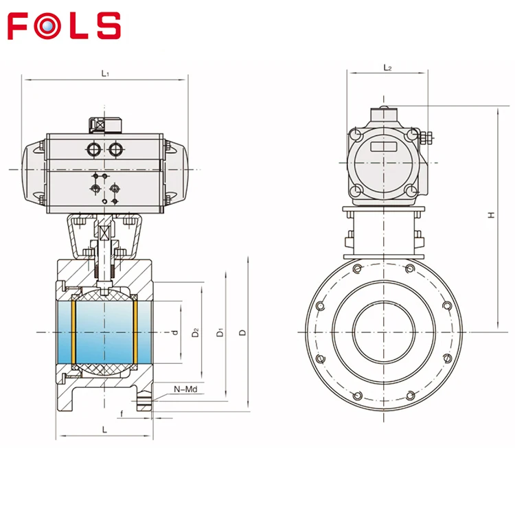 Pneumatic Ultra Thin Ball Valve with Advanced Italian Techniques