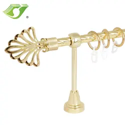 Curtain Rods Metal European Design Extendable 16mm Curtain Poles Tracks & Accessories IRON