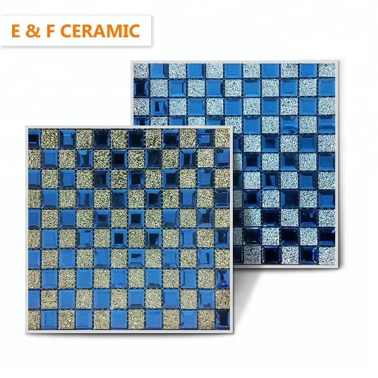 
hot selling bar square glitter gold color crackle glass mosaic tile square metal mix glass mosaic tiles 