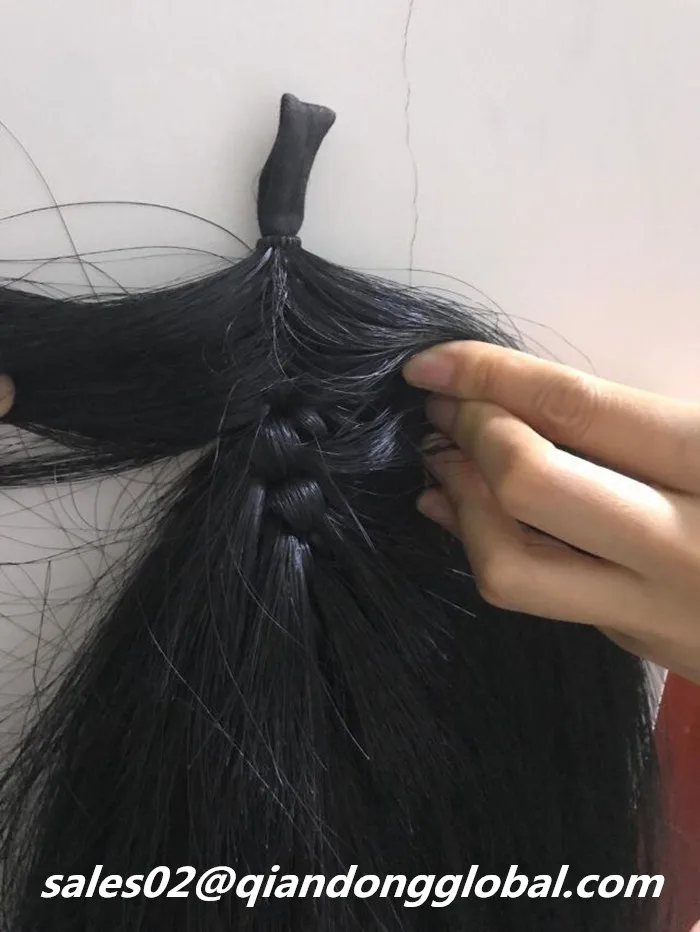 
Wholesale Price Double Thickness 90cm Real Horse Tail Hair For False Horse Tail Hair 