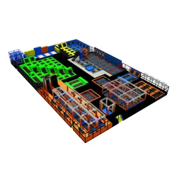 Новый дизайн, фабричное Коммерческое оборудование для парка с батутом, крытая игровая площадка для детей, взрослых, детей, ниндзя, воин, препятствия