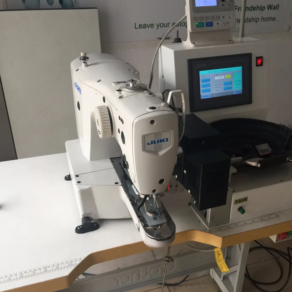 Original Used Juki-LK-1903-SS Automatic Computerized Button Attaching Machine With Function Of Automatic Button Sending
