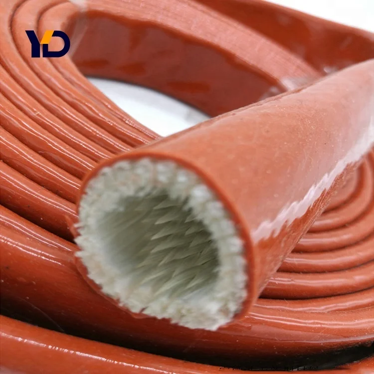
electric wire protection tube SRG Liquid Silicone Rubber coated Fiberglass Sleeves 