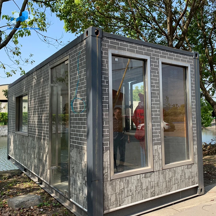 chinese modern modular low price prefab light steel structure frame flat pack insulated furnished container boat house