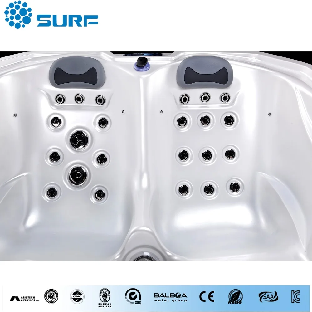 
CE approval Massage Whirlpool spa 3 persons spa Acrylic tub witn American Balboa control system 