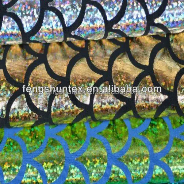 metallic foil printing stretch fabric