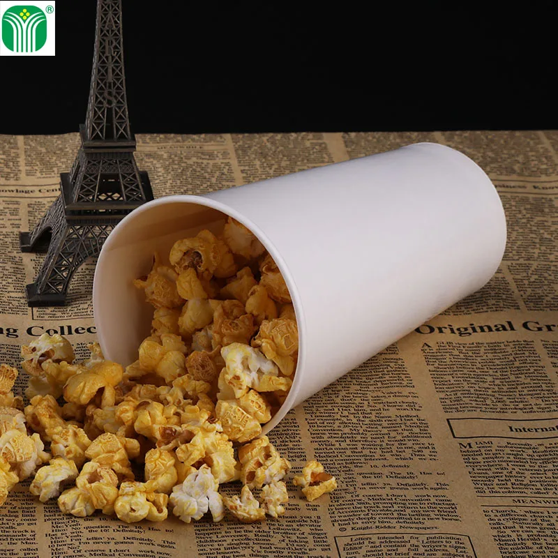 custom logo printed 32oz paper popcorn cup