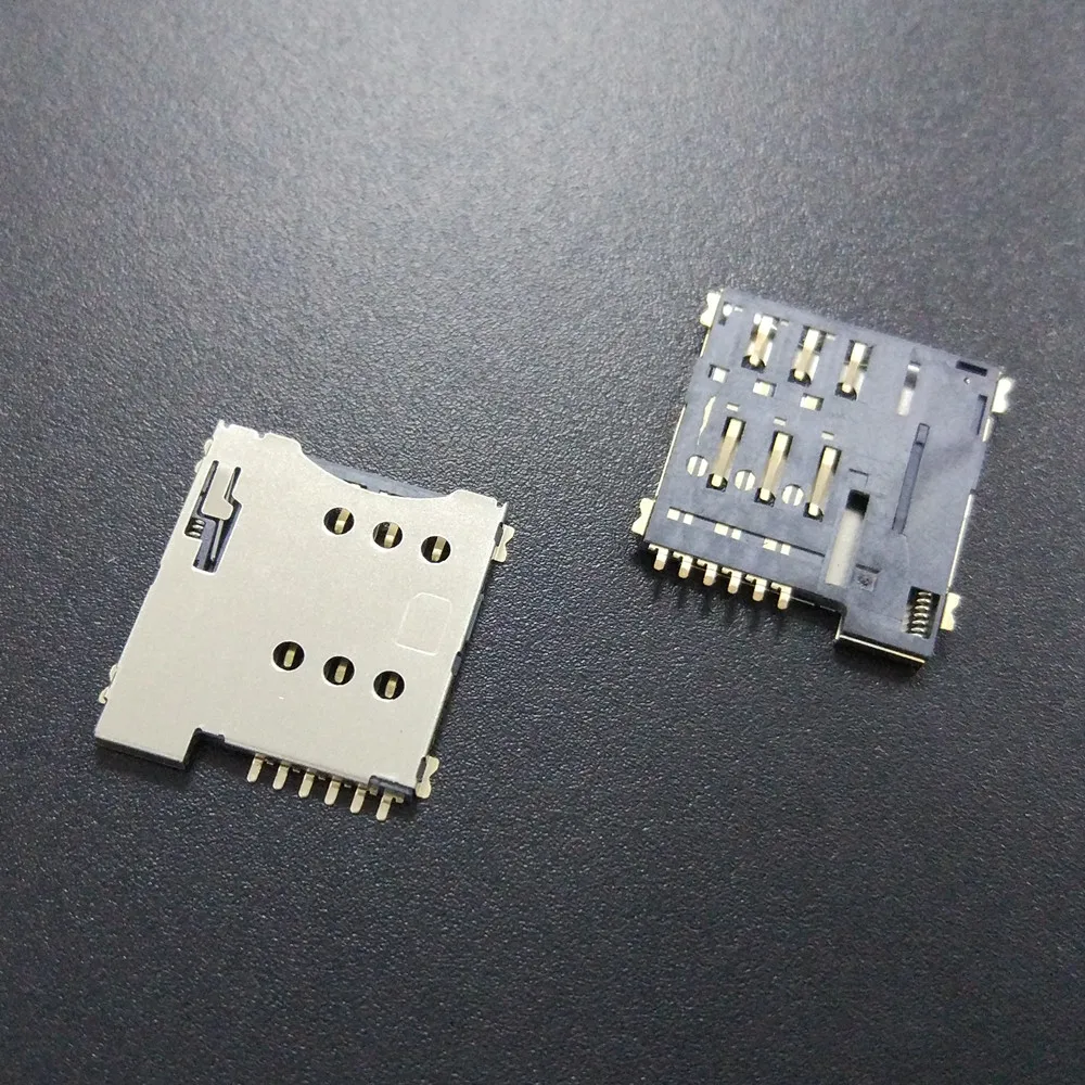 High quality 6pin 1.35H precision pcb push push PCB board micro sim card connector